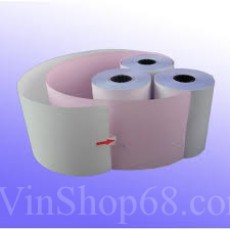 Giấy in hóa đơn 3 liên K75, phi 68mm. Dùng cho máy in kim. Cam kết giấy bền đẹp nhất